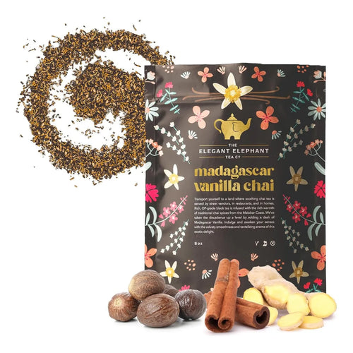 Té Negro Hoja Suelta Con Canela Jengibre Clavo Pimienta Aromático Energizante Natural