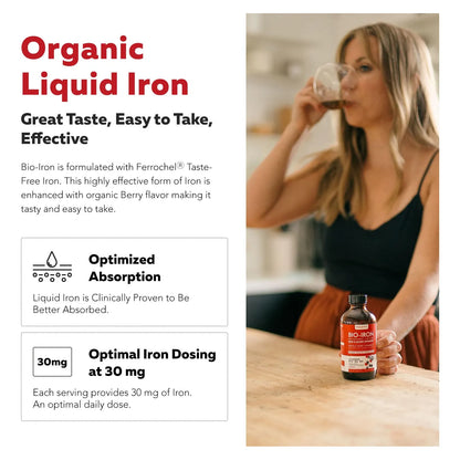 Suplemento Hierro Liquido Organico Sabor Bayas Con Vitamina C Y Cofactores Esenciales