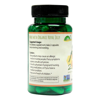 Jalea Real Orgánica 2000 Mg 60 Cápsulas Veganas Energía Y Nutrición Pura