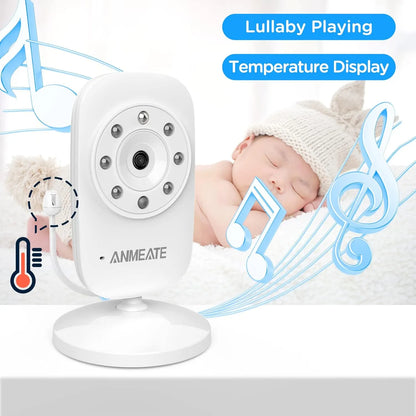 Monitor De Video Para Bebe Anmeate Sm24 Con Vision Nocturna Y Audio Bidireccional