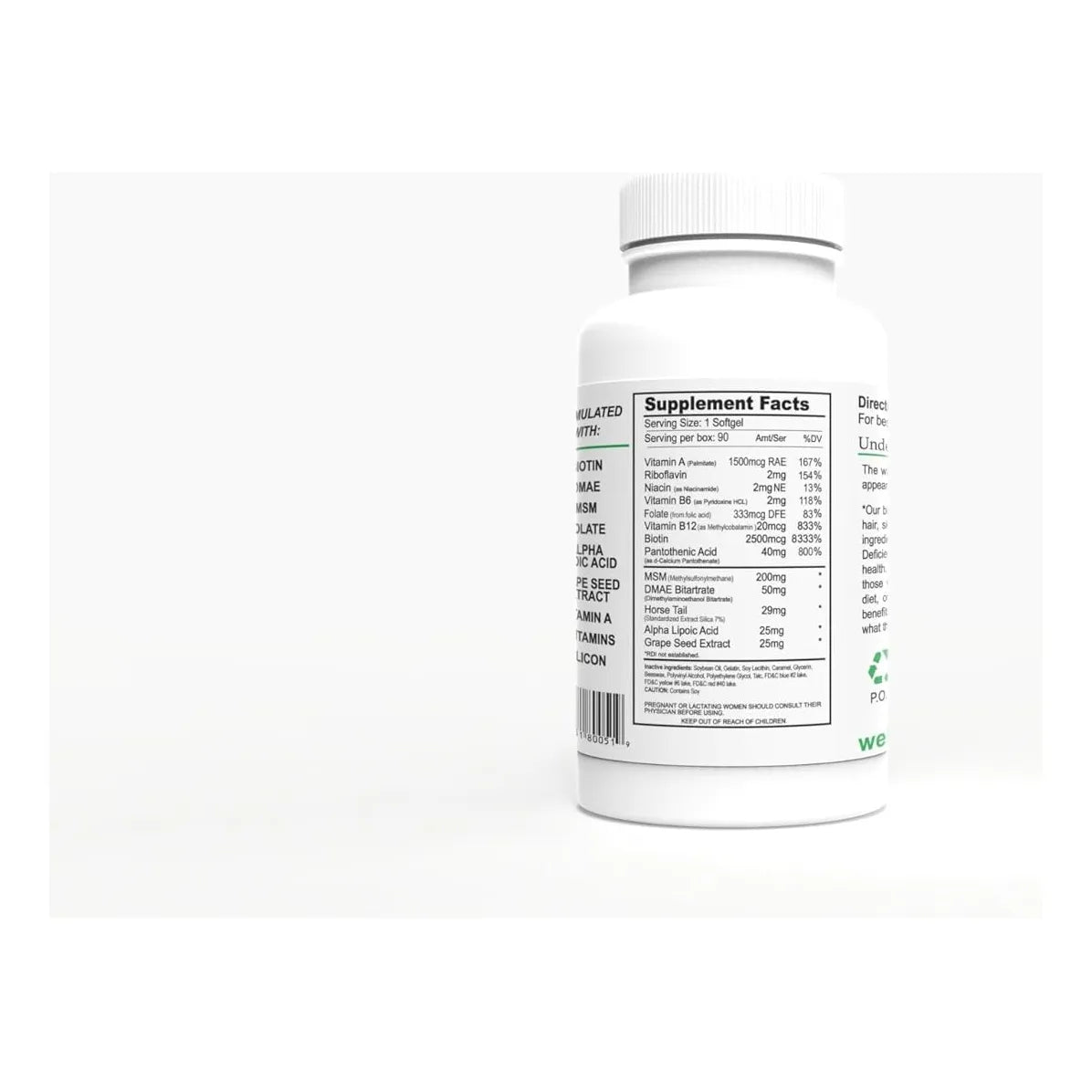 Purvana Cápsulas Blandas Vitaminas Cabello Piel Uñas 2500 Mcg Biotina