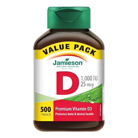 Vitamina D 1000 Ui 500 Tabletas Jamieson Fortalece Huesos Y Sistema Inmune