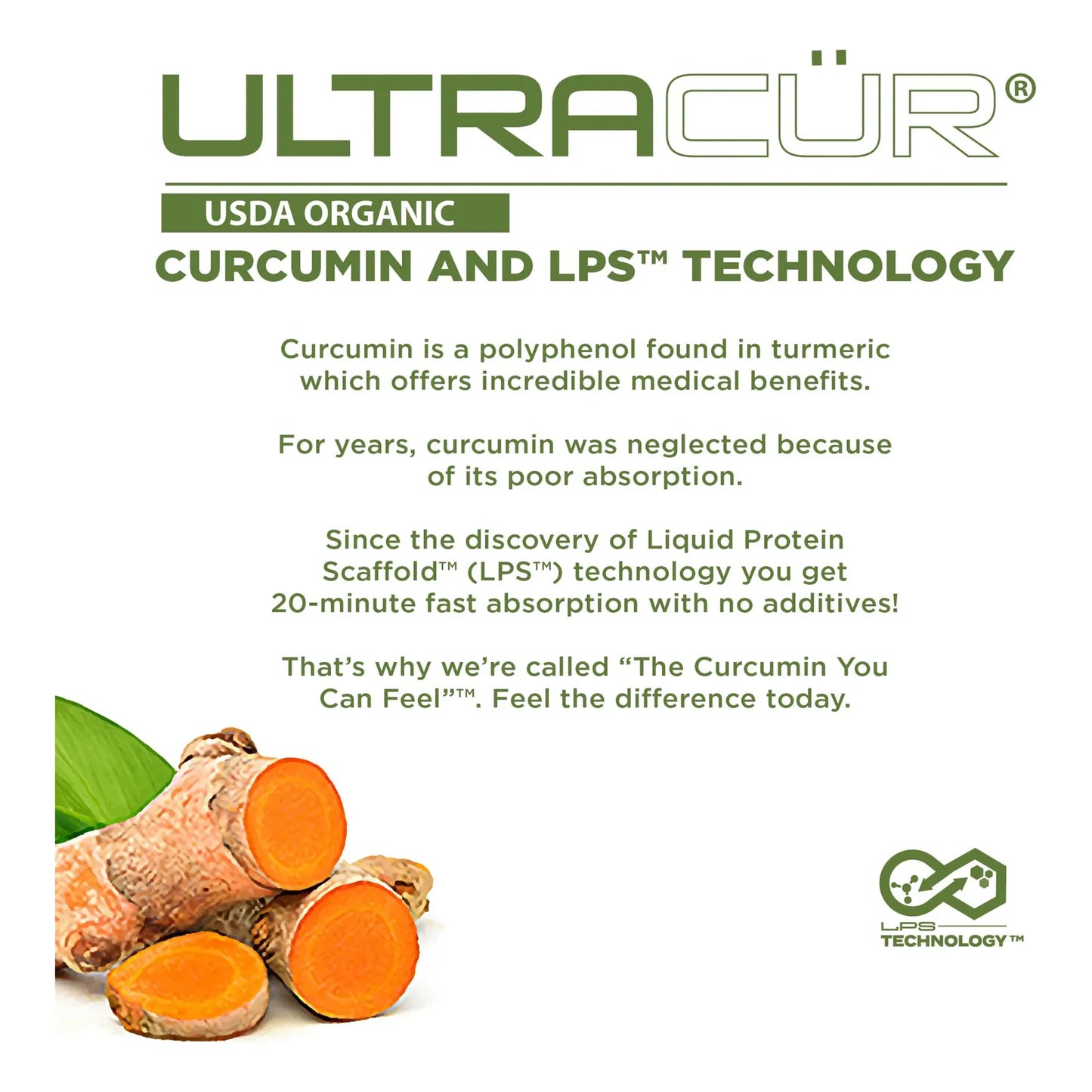 Curcumina Orgánica Certificada USDA Con Tecnología UltraCur Absorción Superior