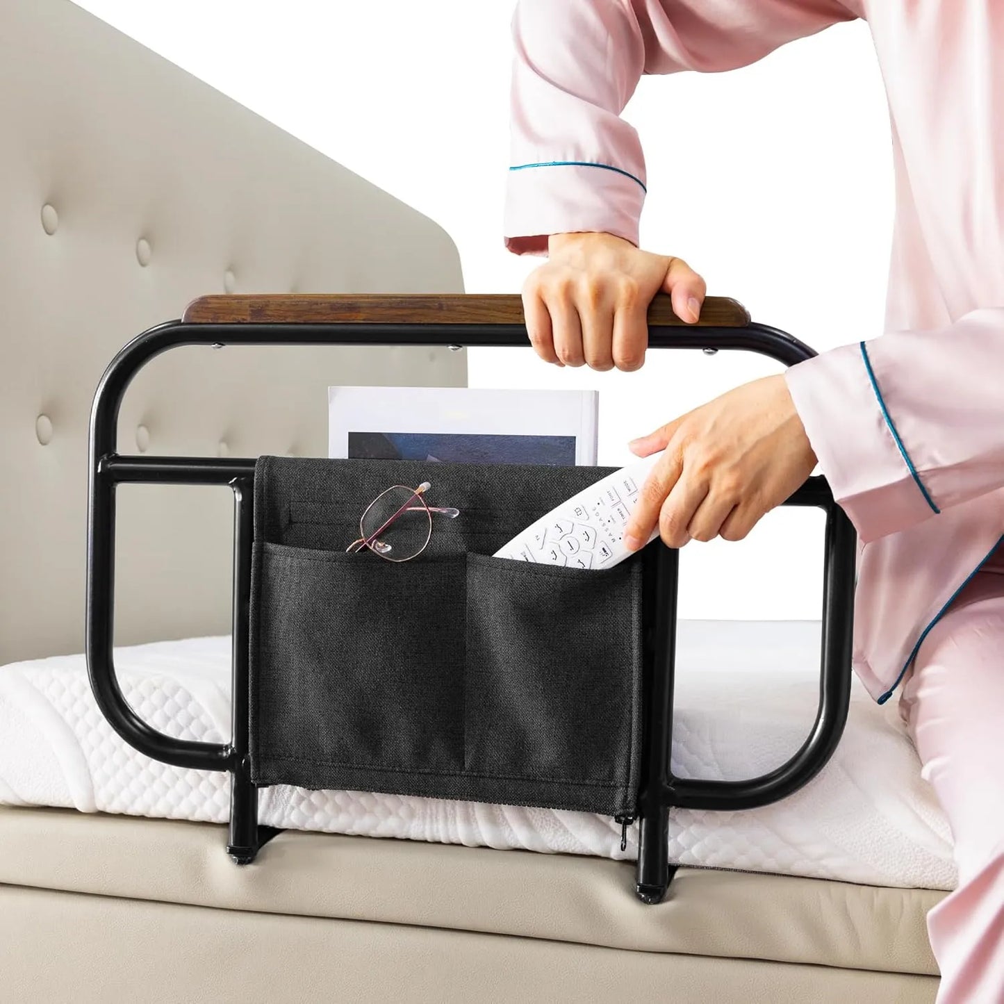Riel Lateral De Cama Ajustable Seguridad Y Almacenamiento Facil Instalacion