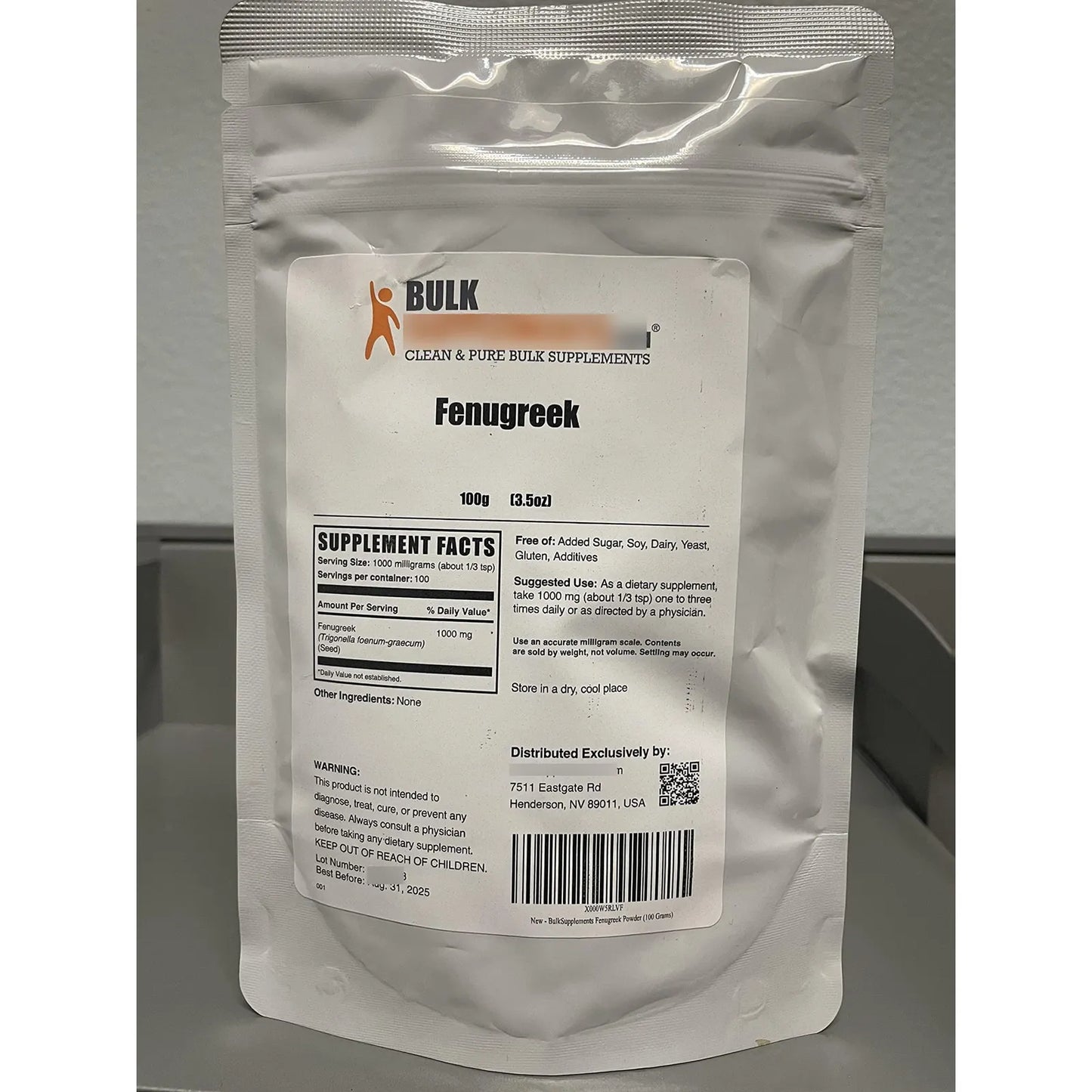 Polvo De Alholva Semillas De Fenogreco 1000 Mg Suplemento Natural Sin Gluten