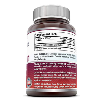 Quercetina 500 Mg Amazing Formulas Apoyo Cardiovascular E Inmune 120 Caps