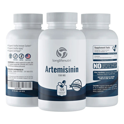 Artemisinina 150mg 120 Cápsulas Extracto Puro Ajenjo Dulce Suministro 4 Meses