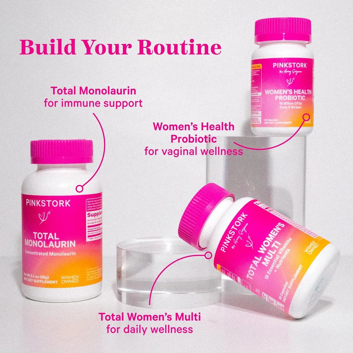 Monolaurina Pink Stork Suplemento Salud Intestinal E Inmunologico 24 Onzas