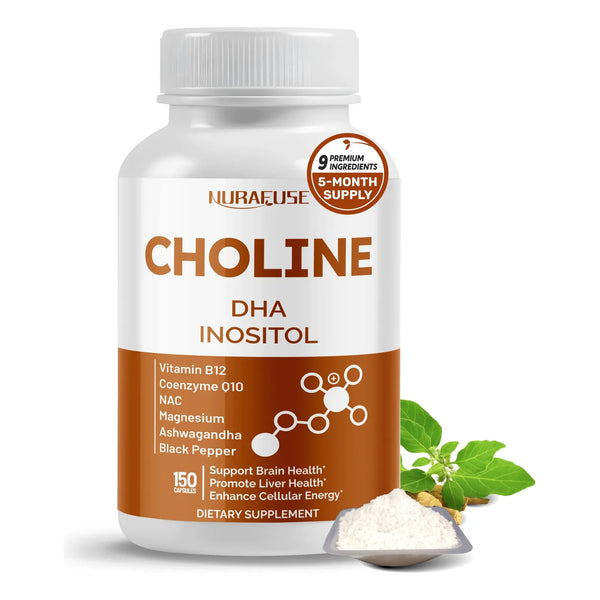 Suplemento Colina Dha Inositol Vitamina B12 Coenzima Q10 Nac Magnesio Ashwagandha Salud Cerebral