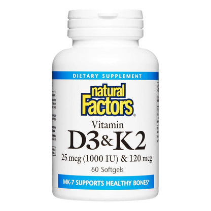 Vitamina D3 K2 1000 Ui 120 Mcg Salud Ósea Vascular 60 Cápsulas Blandas