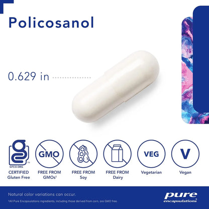 Policosanol 20 Mg Hipoalergenico Apoyo Cardiovascular Pure Encapsulations 120 Capsulas