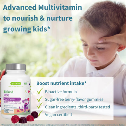 Gomitas Multivitamínicas MTHFR Para Niños Con Vitaminas B Y D Igennus 90 Gomitas
