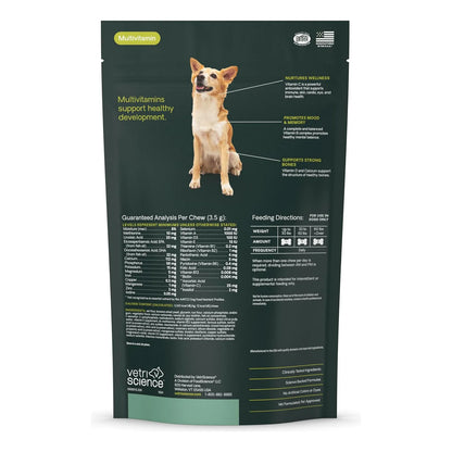 Multivitamina Canina VetriScience Para Perros Salud Piel y Energía 30 Masticables