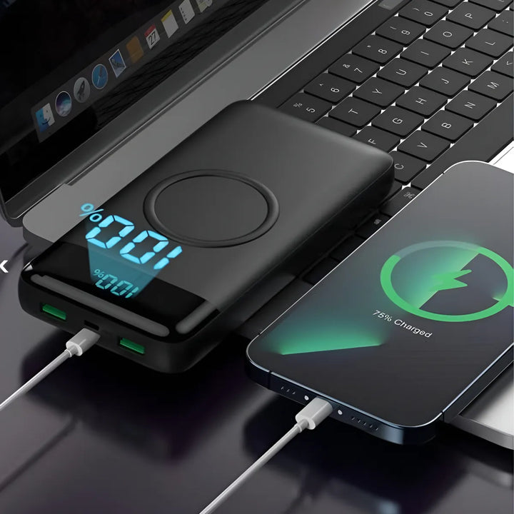 Cargador Portátil Fochew 30800mah Wireless Pd Qc 4.0 - Imagen 3