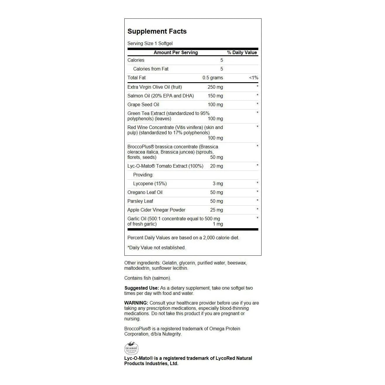 Swanson Complejo Mediterráneo Nutrientes 60 Cápsulas Salud Cardiovascular