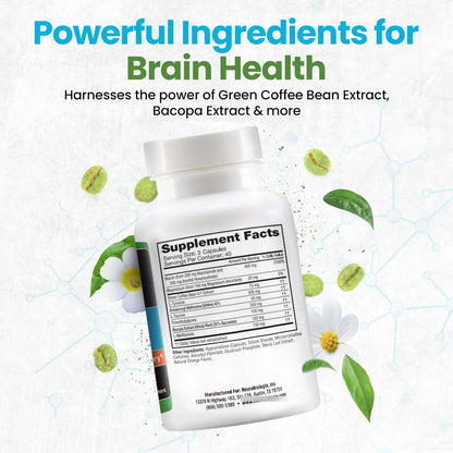 Suplemento Full Focus Nootropics Para Memoria Concentracion Y Cognicion 120 Capsulas