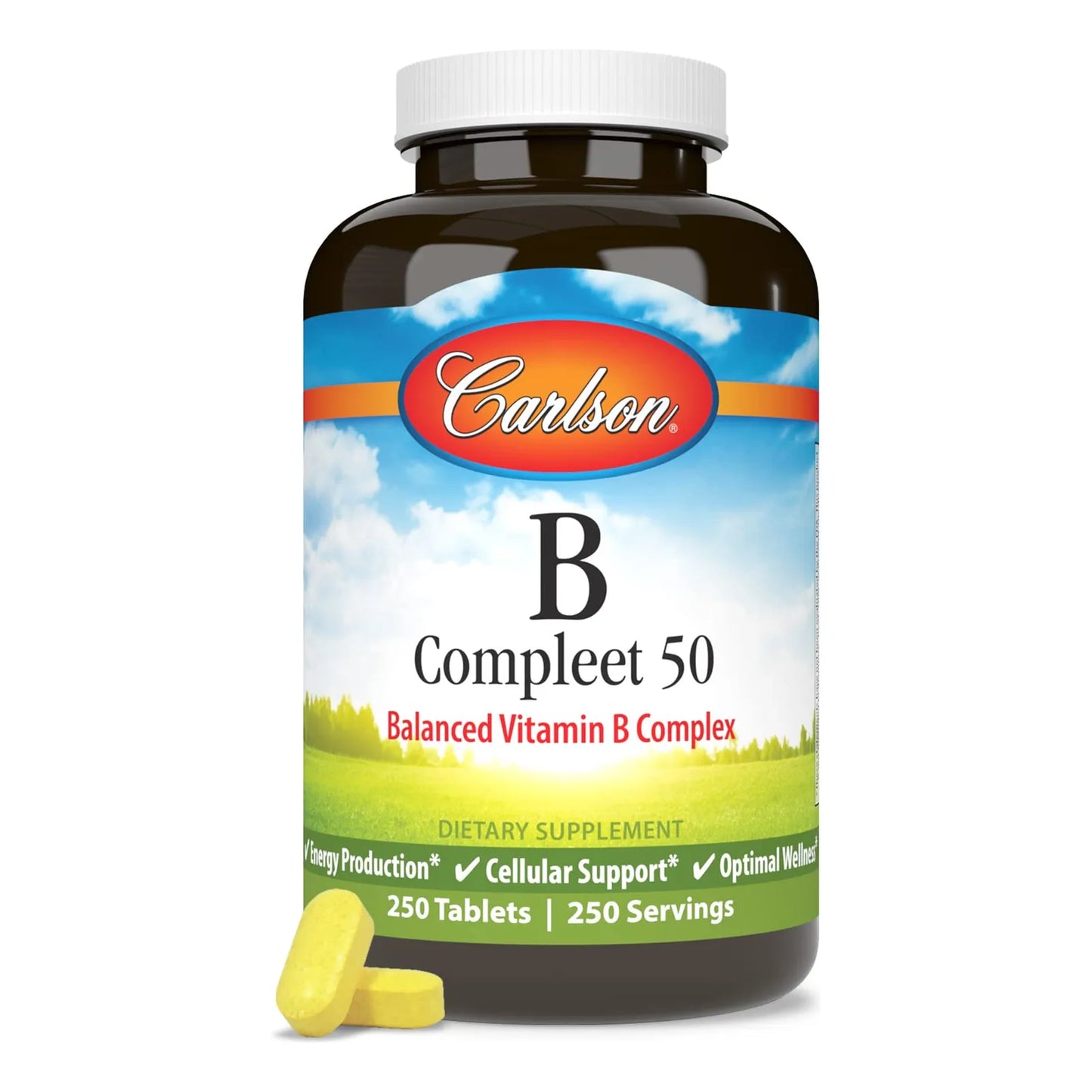 Complejo Equilibrado Vitamina B 250 Tabletas Energía Salud Nerviosa