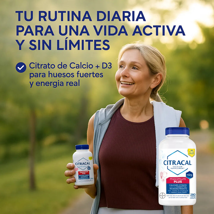 Citrato De Calcio Con Vitamina D3 Apoyo Diario 280 Caplets - Imagen 3