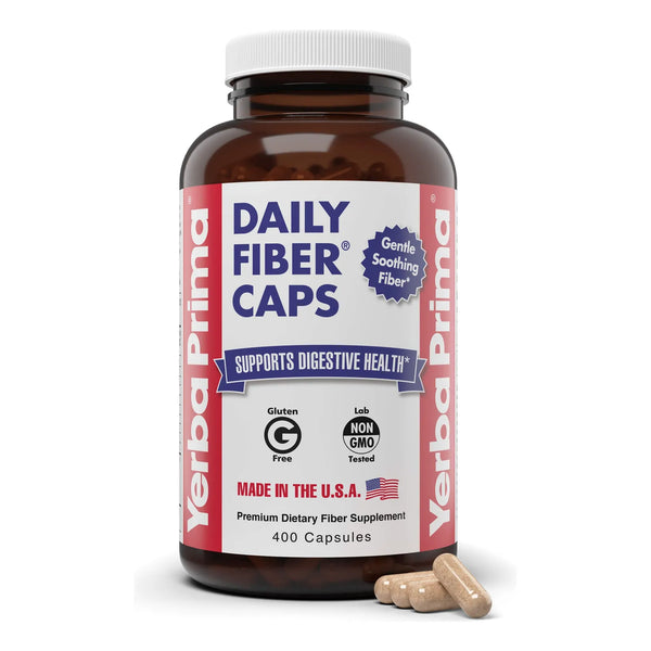 Capsulas De Fibra Diaria 400 Unidades Mezcla Soluble E Insoluble