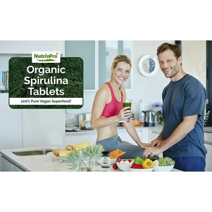 Cápsulas De Espirulina Orgánica USDA 720 Unidades 100 Pura Vegano Sin Gluten