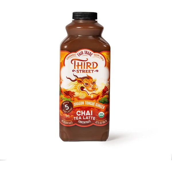 Chai De Jengibre Dragon Tongue 32 Onzas Paquete De 6 Botellas Orgánico Sin Gluten
