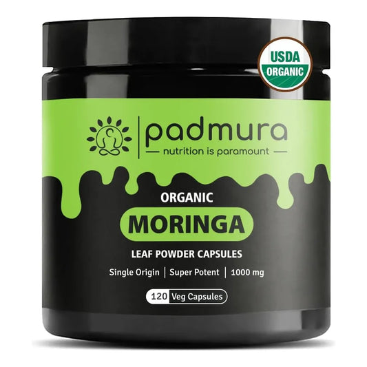 Cápsulas Orgánicas De Moringa Oleifera 1000 Mg Apoyo Inmunológico Vegano Sin Gluten