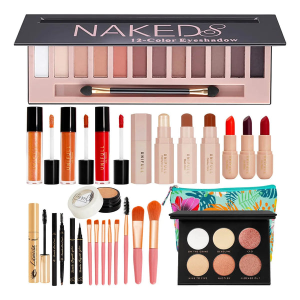 Kit De Maquillaje Todo En Uno Paleta Sombras 12 Colores + Accesorios