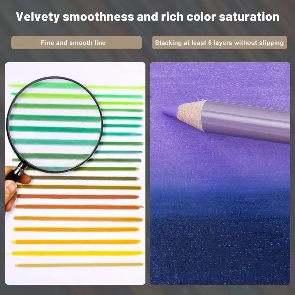 Juego De 72 Lápices De Colores Arrtx Núcleo Suave Profesionales Para Arte Y Dibujo