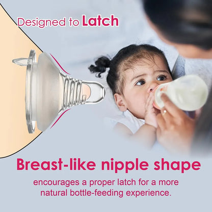 Biberones Silicona Recien Nacidos Cuello Ancho 240 Ml Flujo Lento Anticolico Nenesupply