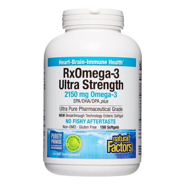 Aceite De Pescado Ultra Fuerte RxOmega 3 2150 Mg Omega 3 Alta Potencia 150 Capsulas