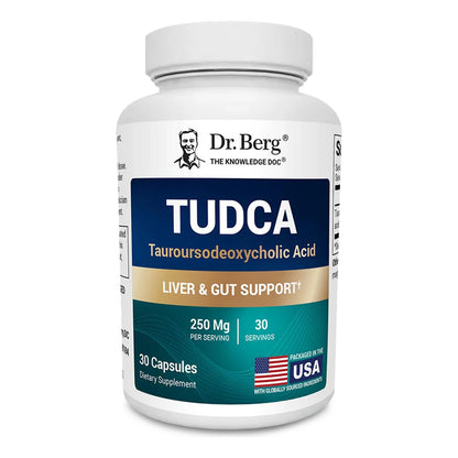 Dr Berg TUDCA Suplemento Salud Hepatica Flujo Biliar Vesicula 30 Capsulas