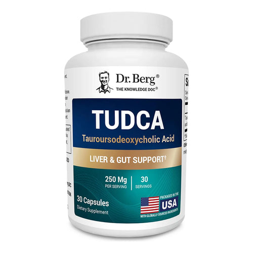 Dr Berg TUDCA Suplemento Salud Hepatica Flujo Biliar Vesicula 30 Capsulas