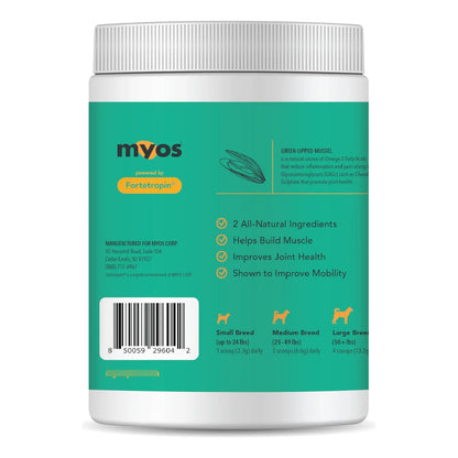 MYOS Músculo Y Articulación Fortetropina Con Mejillón Labial Verde 13.97 Oz Para Perros