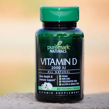 Vitamina D 2000 IU Cápsulas Vegetarianas 60 Unidades Natural Vegano