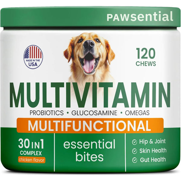 Vitaminas Masticables Con Glucosamina Y Probióticos Para Perros Salud Articular Piel Y Digestión