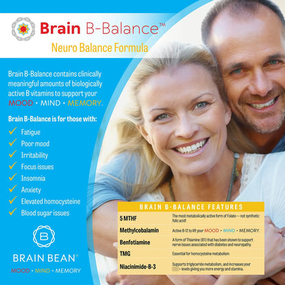 Brain B Balance Multivitaminico Metilado Complejo B 60 Capsulas Veganas