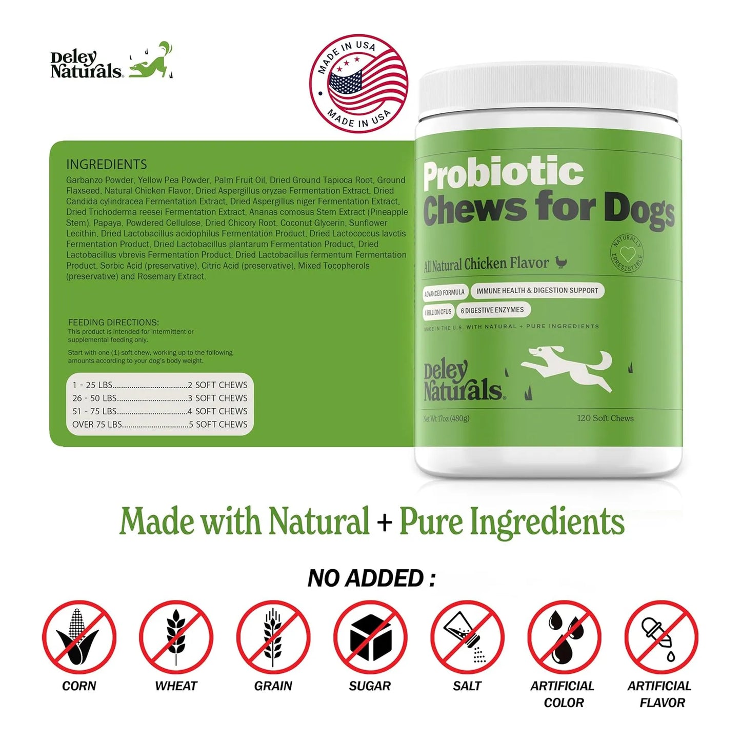 Masticables Probióticos Para Perros 4 Mil Millones Ufc Salud Digestiva