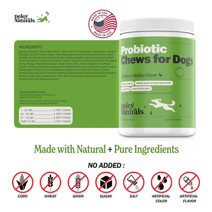 Masticables Probióticos Para Perros 4 Mil Millones Ufc Salud Digestiva