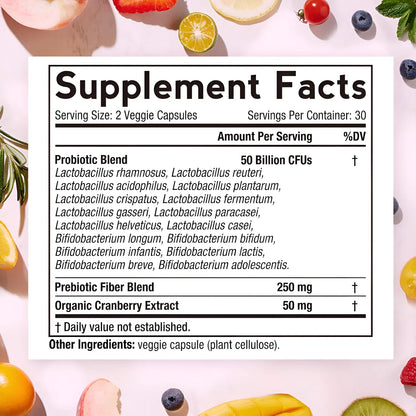 Probiótico Para Mujeres Doctor's Recipes 60 Cápsulas Salud Digestiva Y Vaginal - Imagen 7