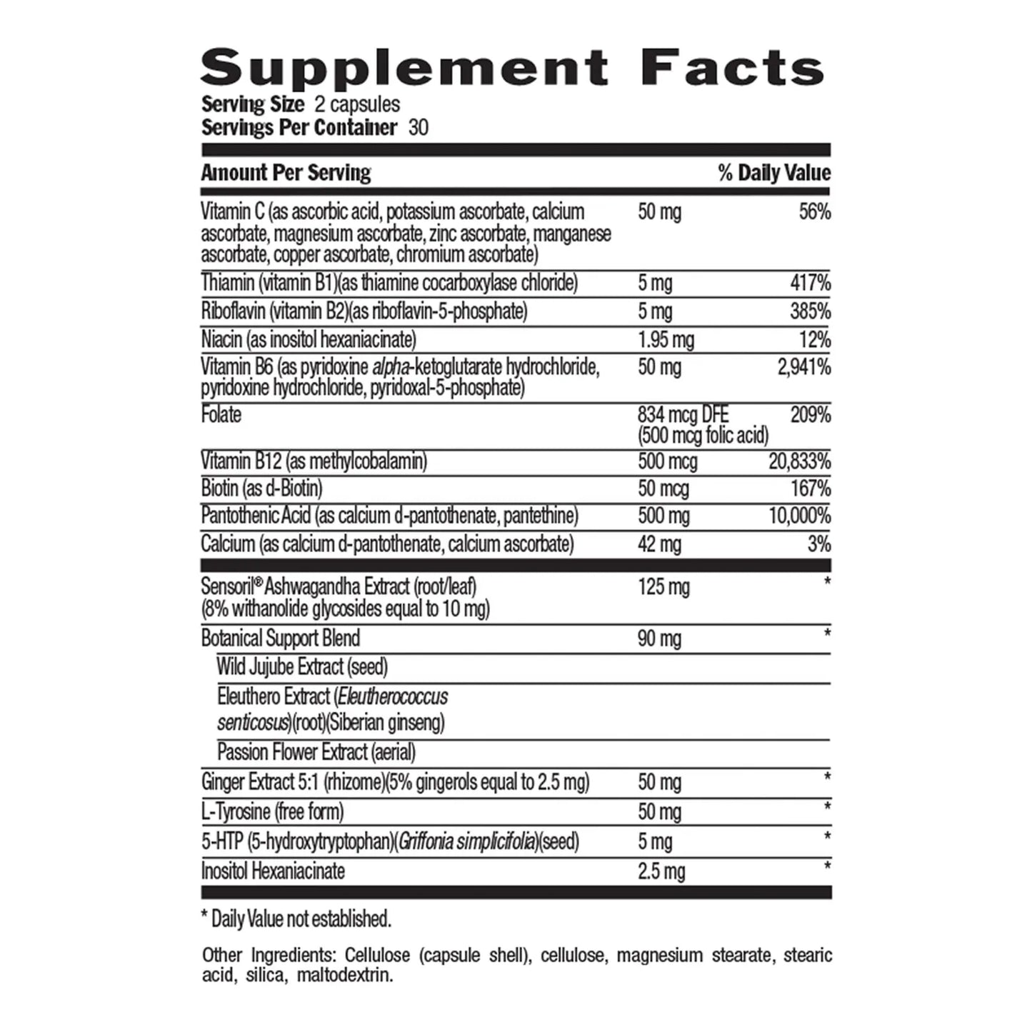 Stress Shield Suplemento Con Ashwagandha Y Vitaminas B Para Aliviar El Estrés Y Aumentar La Energía