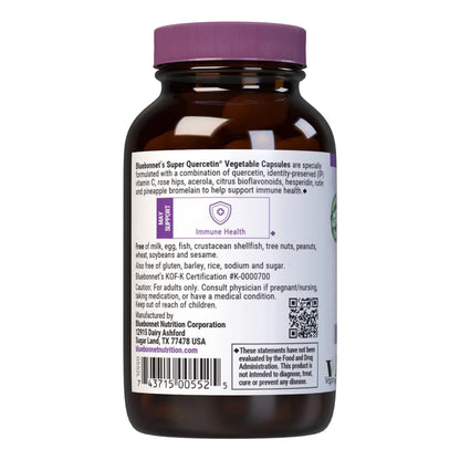 Capsulas De Quercetina Con Vitamina C Apoyo Inmunologico Antioxidante Vegano