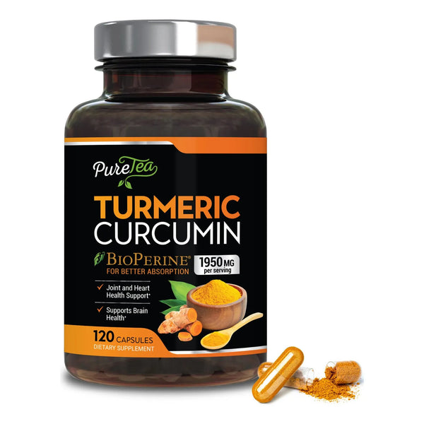 Curcumina De Cúrcuma 1950 Mg Con Bioperine 95 Curcuminoides Suplemento Articulaciones Antioxidante