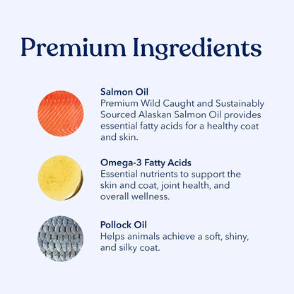 Aceite De Salmón Salvaje Omega 3 Para Perros Con Apoyo Nutricional