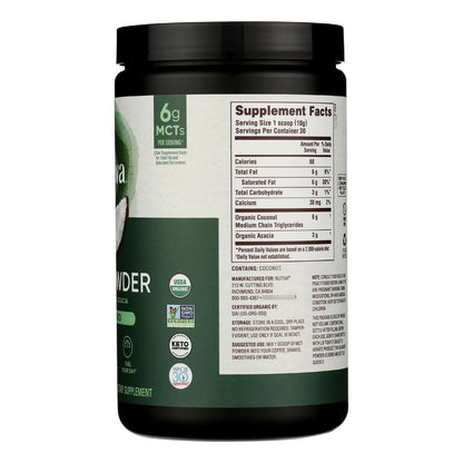 Polvo Orgánico MCT Con Fibra De Acacia Prebiótica 300 Gramos Energía Keto Y Paleo