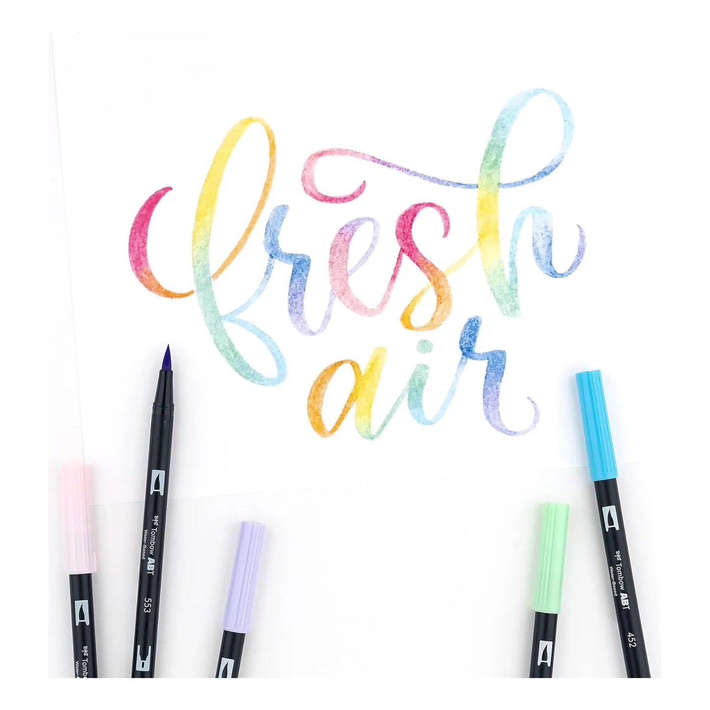 Marcadores Tombow Dual Brush Pastel X10 Punta Doble Y Mezclables