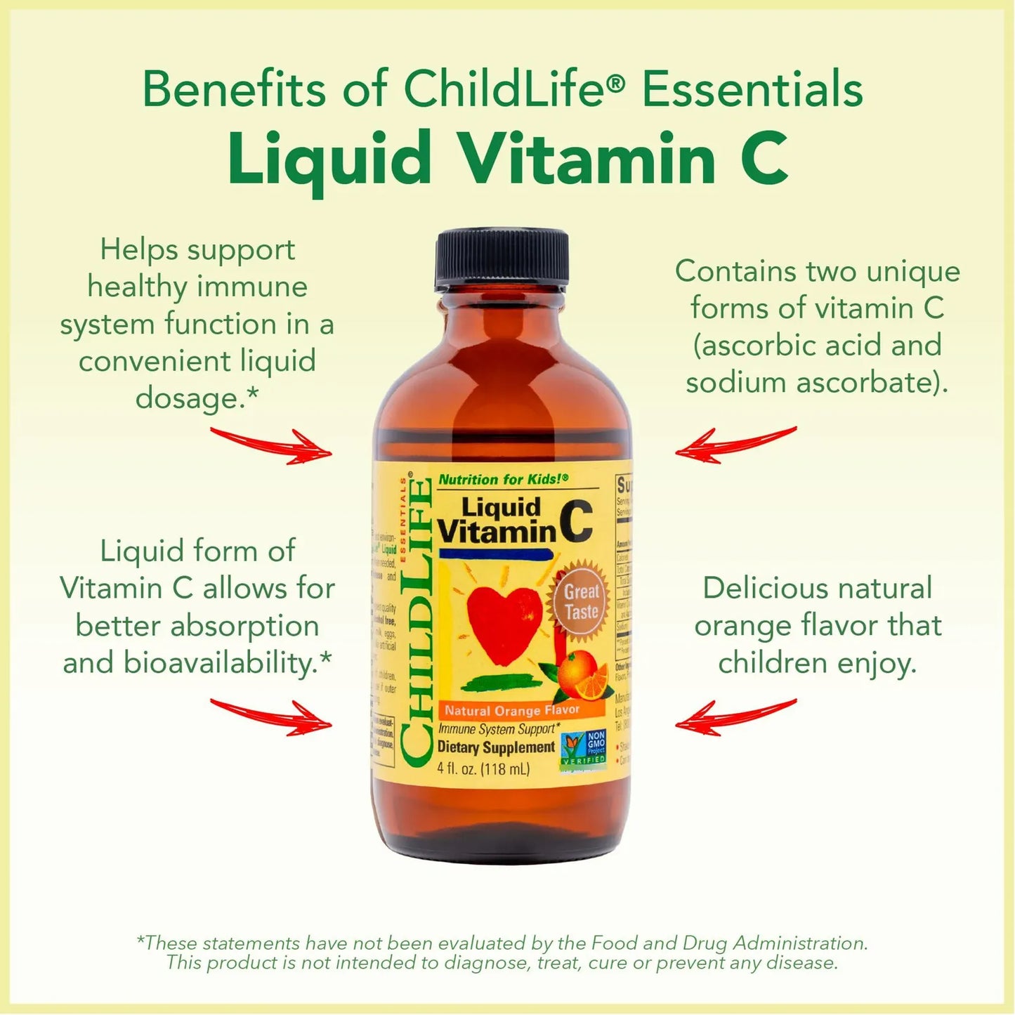 Paquete De 4 Vitaminas Líquidas Para Niños Con Vitamina D3 C Y Equinácea