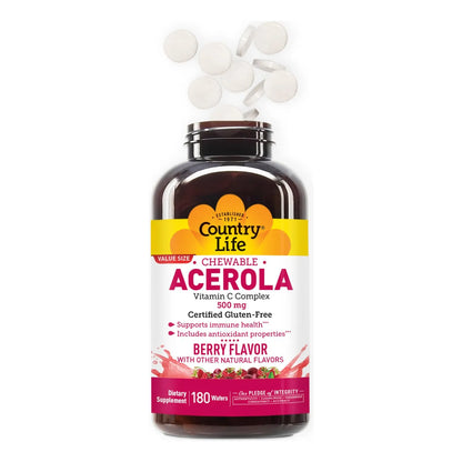 Acerola C 500 Mg 180 Obleas Antioxidantes Naturales Con Vitamina C