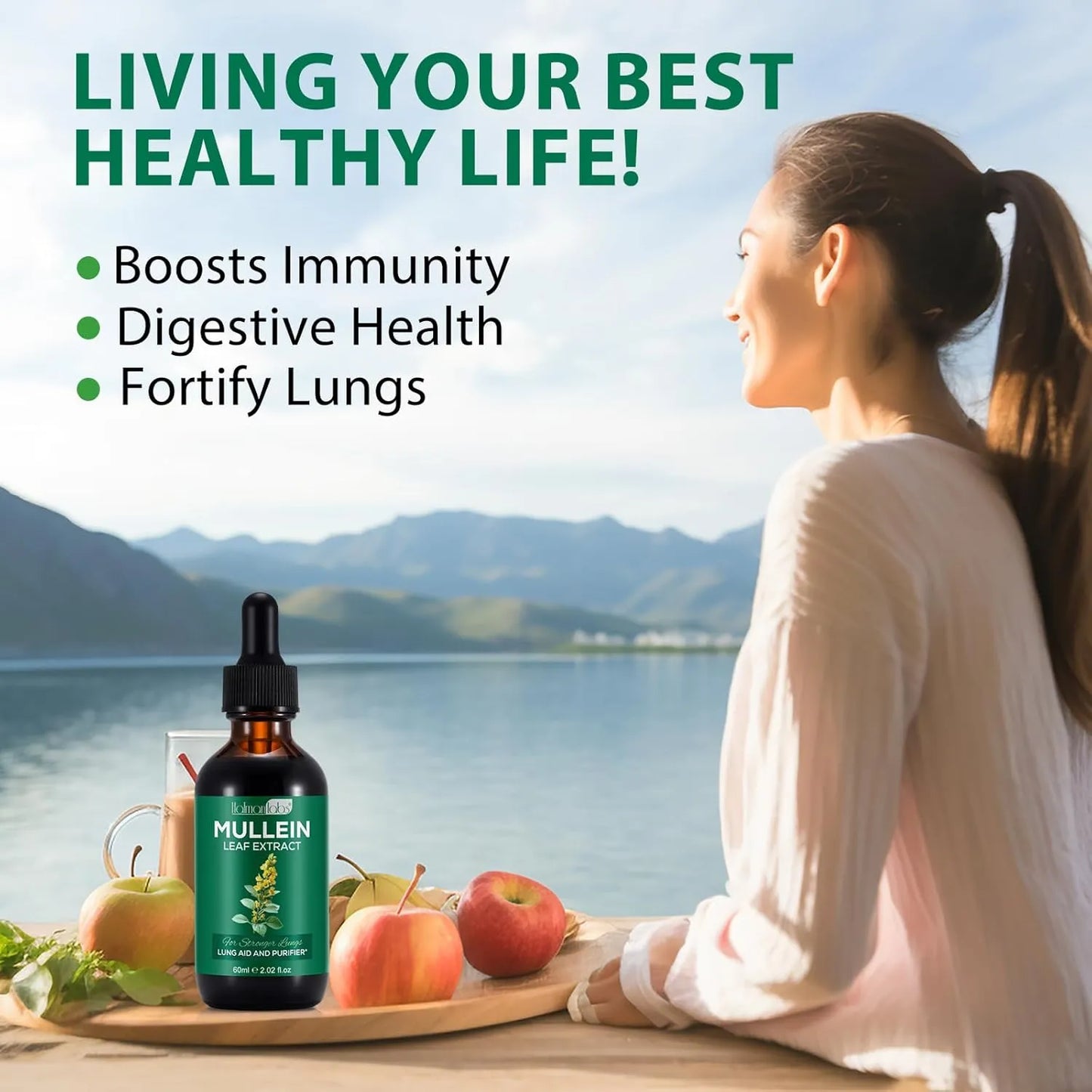Extracto De Hoja De Gordolobo Gotas Para Limpieza Pulmonar Y Funcion Respiratoria
