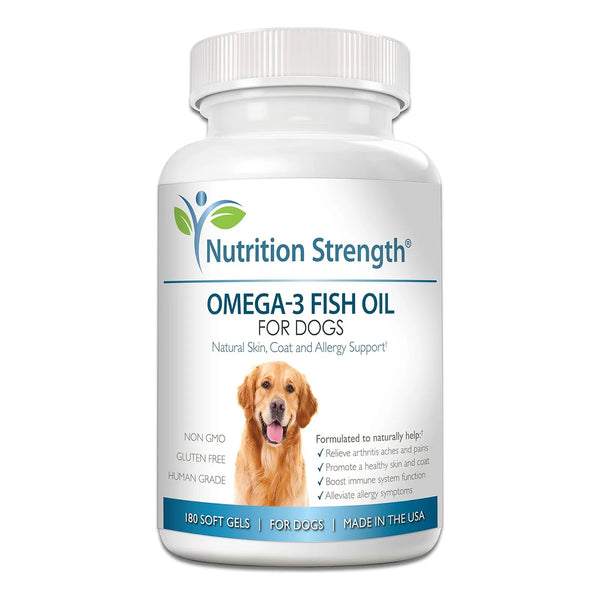 Aceite De Pescado Omega 3 Para Perros Geles Suaves Con Ácido EPA Y DHA 180 Unidades