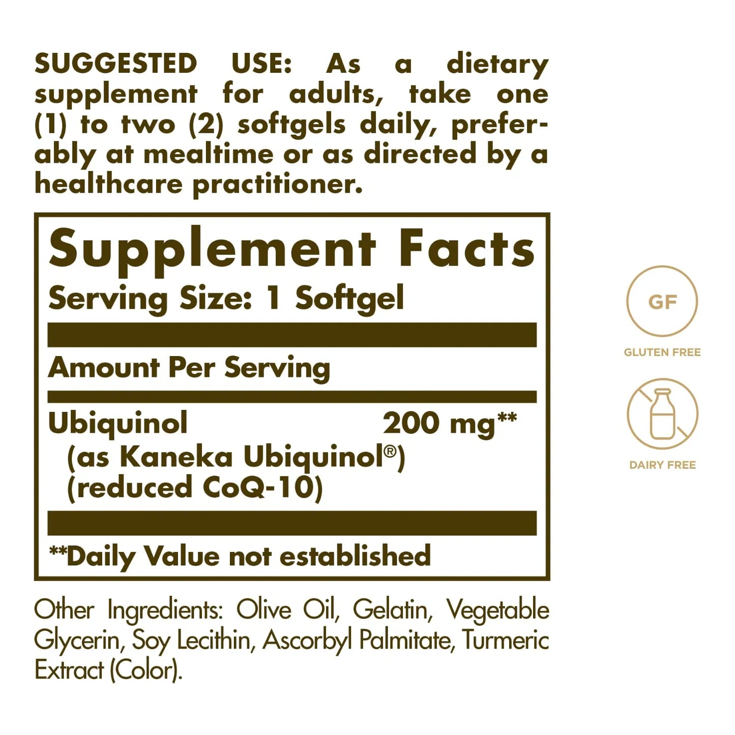 Ubiquinol 200 Mg 30 Capsulas Blandas Solgar Funcion Cardiaca Cerebral